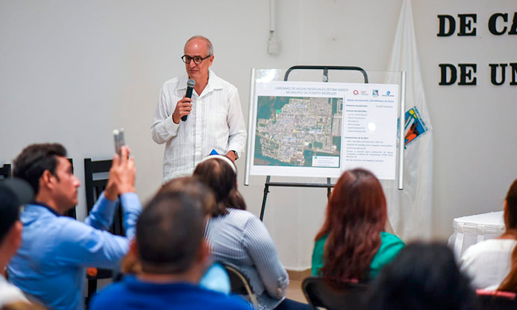 Entrega Ayuntamiento Puerto Morelos a Aguakan un predio para construir más infraestructura