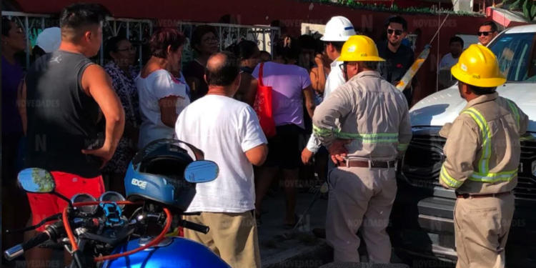 Vecinos de Cancún retienen a trabajadores de CFE exigiendo solución a fallas