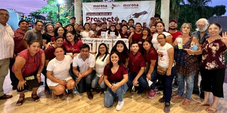 Mildred Ávila y Humberto Aldana llevan la consulta del Proyecto de Nación a Leona Vicario