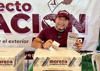 Mildred Ávila y Humberto Aldana llevan la consulta del Proyecto de Nación a Leona Vicario