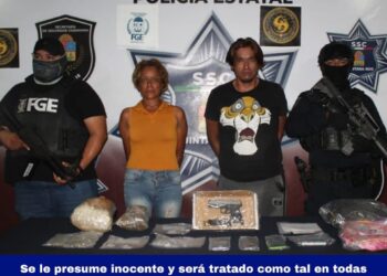 Sorprenden en tramo carretero de la Riviera Maya a distribuidores de droga