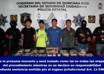Cuarteto sorprendido cuando se repartían droga y traían una pistola