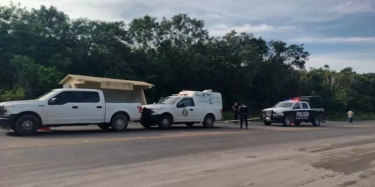 Asesinan a una persona y tiran su cuerpo en un paradero del municipio de Felipe Carrillo Puerto