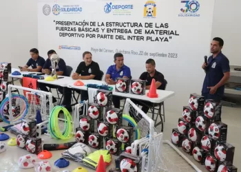 Presenta estructura el Inter Playa de sus fuerzas básicas y entrega material deportivo