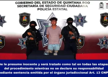 Al ver a la policía de Cancún se puso nervioso: llevaba 41 dosis de marihuana