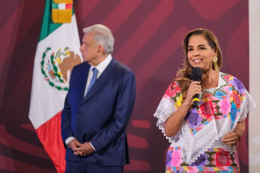 Mara Lezama destaca en la “mañanera” los proyectos en torno al Tren Maya