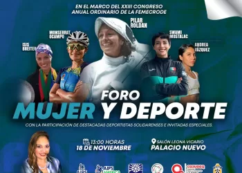 Mujeres destacadas del deporte solidarense compartirán experiencias en el marco del Congreso Anual Ordinario de la FEMECRODE en Playa del Carmen.