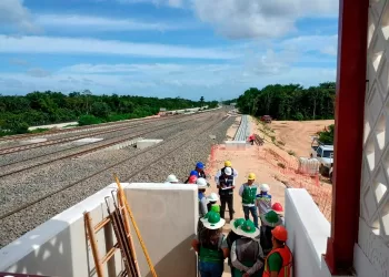 Protección Civil revisa instalaciones del Tren Maya en Nuevo Xcan