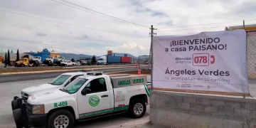 Ángeles Verdes acompaña y apoya a los paisanos que regresan a México por carretera