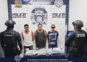 Capturan en Playa del Carmen a 4 sujetos con cerca de 300 dosis de drogas