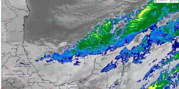 Lluvias aisladas y evento de Norte en la Península de Yucatán