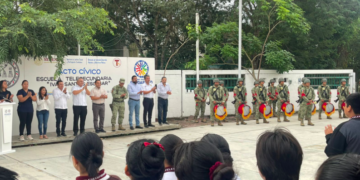 Promueven valores cívicos en estudiantes de la comunidad Cristo Rey