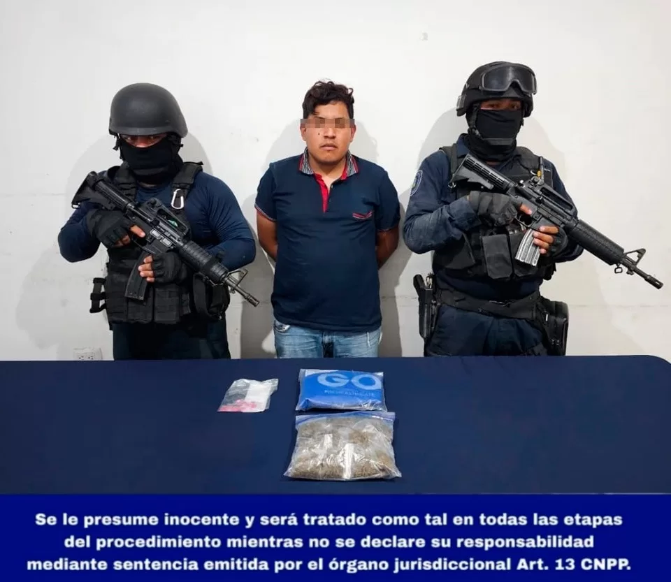 Llevaba a la vista dosis de marihuana en la zona costera de Tulum