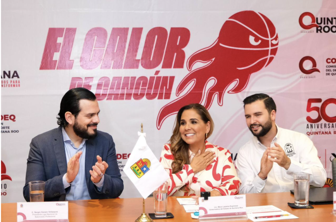Presenta Mara Lezama “El Calor de Cancún”, nuevo equipo de básquetbol profesional de Quintana Roo