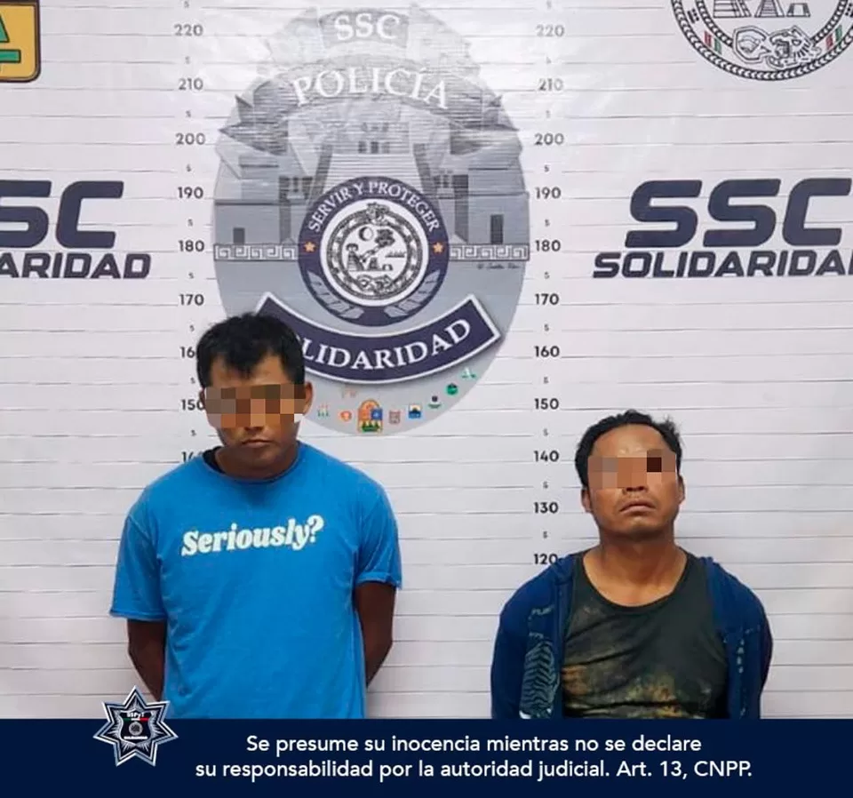 Aseguran a dos sujetos con presunta droga en entrada de Mayakobá
