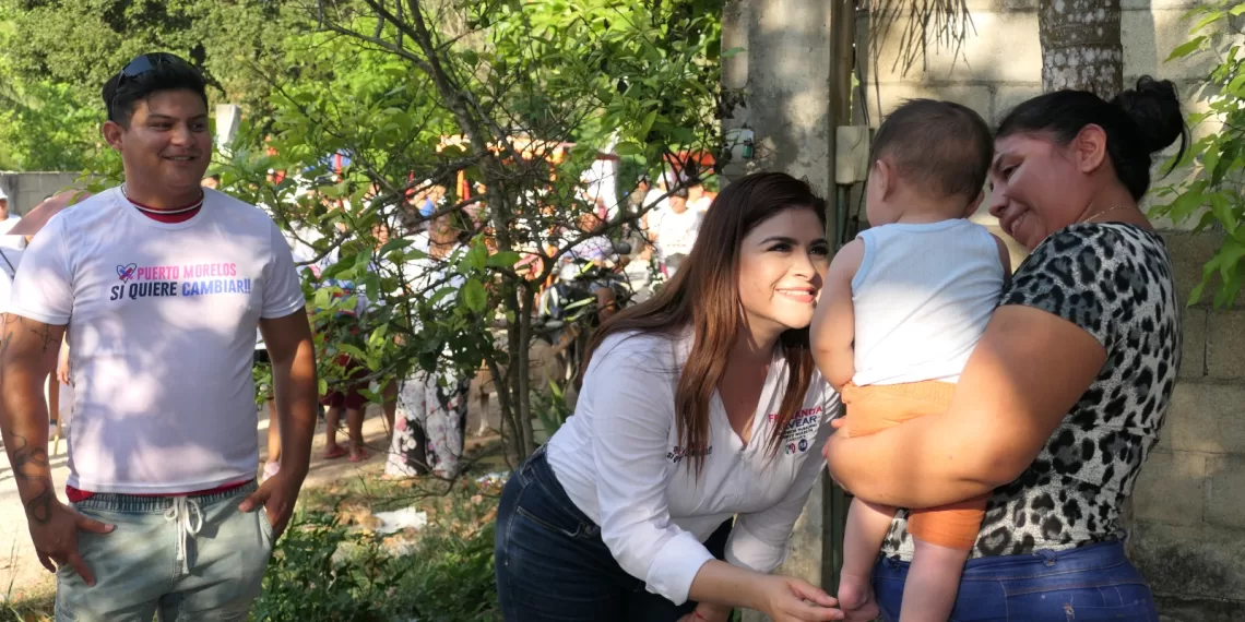 Con unidad y valores Fernanda Alvear respalda a jefas de familias de Pto. Morelos