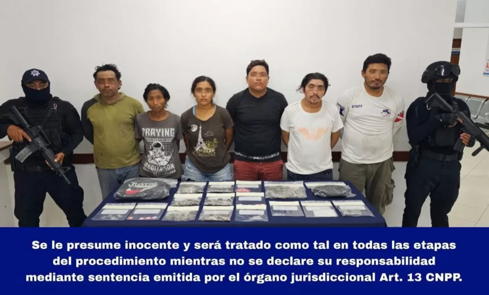 Seis narcomenudistas detenidos en Cozumel