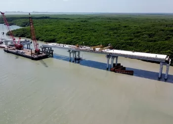 Significativos avances con tecnología de punta en la construcción del puente Nichupté