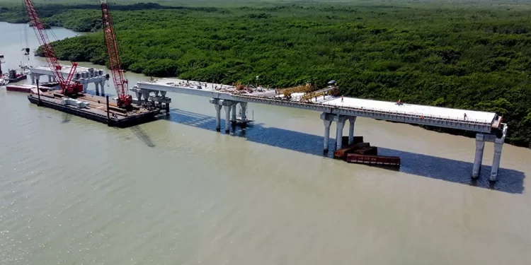 Significativos avances con tecnología de punta en la construcción del puente Nichupté