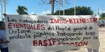 Protestan enfermeros en Chetumal: exigen las “bases” que les ofrecieron