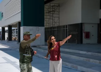 Supervisa Mara Lezama obras de la estación del Tren Maya en Chetumal
