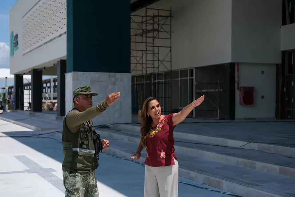 Supervisa Mara Lezama obras de la estación del Tren Maya en Chetumal