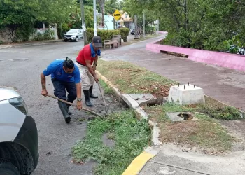 Intensifican en Isla Mujeres trabajos preventivos ante la temporada de lluvias