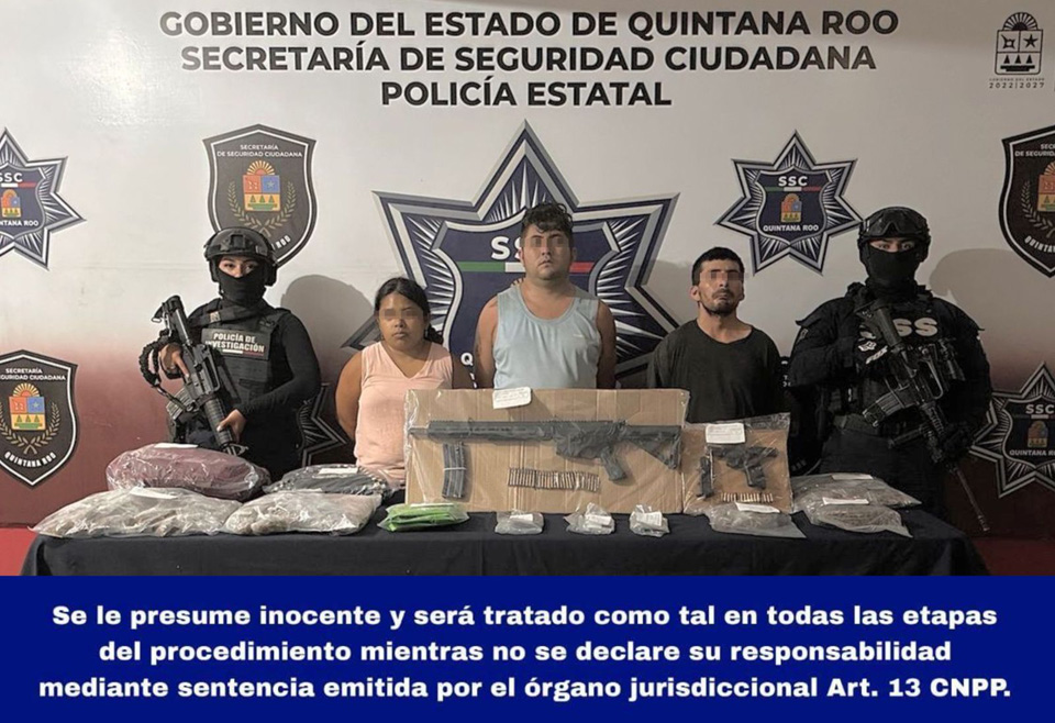 Tres narcomenudistas detenidos con dos armas de fuego