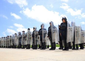 Fortalecen capacitación de los policías con prácticas antimotín