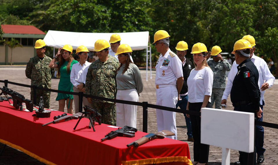 Destruyen en Quintana Roo armas decomisadas por el Ejército Mexicano