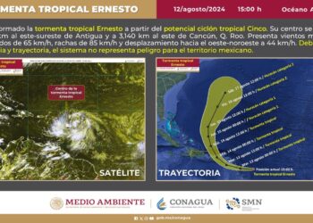 Se forma en el Atlántico la tormenta tropical "Ernesto"
