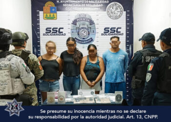Aseguran en In House a 4 presuntos narcomenudistas