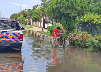 Rápida reacción de Bomberos y Servicios Públicos en Solidaridad ante la lluvia