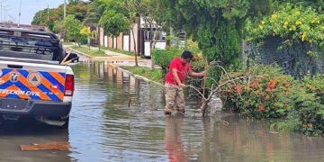 Rápida reacción de Bomberos y Servicios Públicos en Solidaridad ante la lluvia