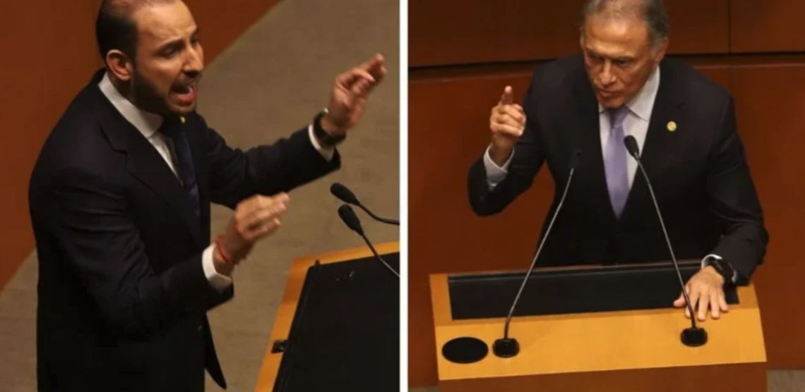 Yunes Linares y Marko Cortés protagonizan tenso debate en el Senado por la reforma judicial