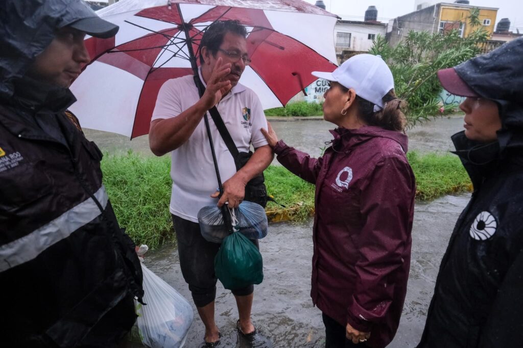 “Helene” solo despeina a Cancún; Mara realiza recorridos de supervisión