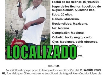Encuentran a dos personas reportadas como desaparecidas en Bacalar