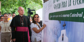 Atestigua la Gobernadora el arranque de las obras de la Catedral de Cancún