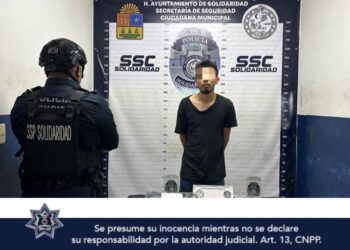 Melquisedec N., detenido en Villas del Sol con narcóticos y arma simulada