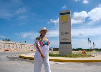 Supervisa Mara Lezama el avance de la obra vial en la estación del Tren Maya