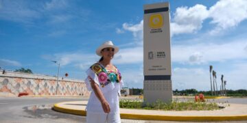 Supervisa Mara Lezama el avance de la obra vial en la estación del Tren Maya
