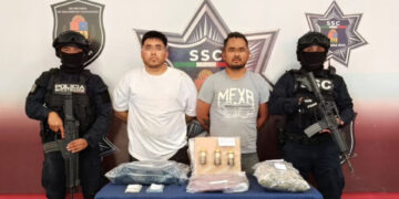 Detención de dos hombres con droga y granadas