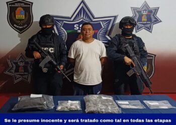 Es detenido en Cancún presunto implicado en delitos contra la salud