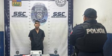 Detenido en el centro de Playa del Carmen con posibles narcóticos