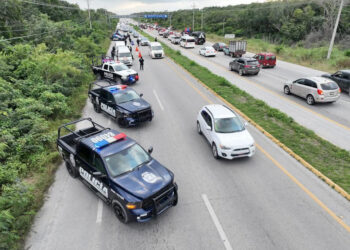 El “Operativo Blindaje Riviera Maya” refuerza seguridad en la vía Playa-Tulum