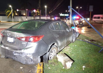 Colisión en la avenida Luis Donaldo Colosio