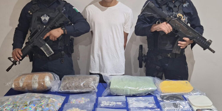 Detenido en Tulum con todo tipo de enervantes