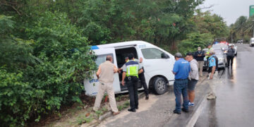 Percance vial en la zona hotelera