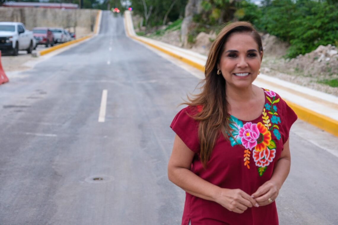 Inaugura Mara Lezama camino de acceso a unidad deportiva