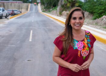 Inaugura Mara Lezama camino de acceso a unidad deportiva